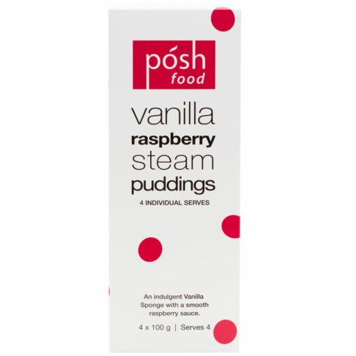 Vanilla and Raspberry Steam Pudding 4 pack